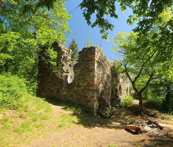 Ruiny Zbořeného Kostelce v okrese Benešov. Zdroj foto: Shutterstock.com/DaCek
