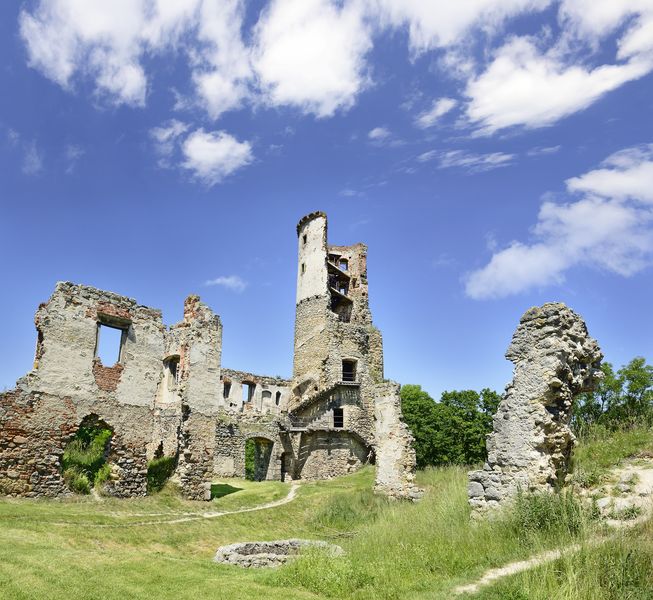 Zřícenina hradu Zvířetice u Mladé Boleslavi. Zdroj: Shutterstock.com/Pecold